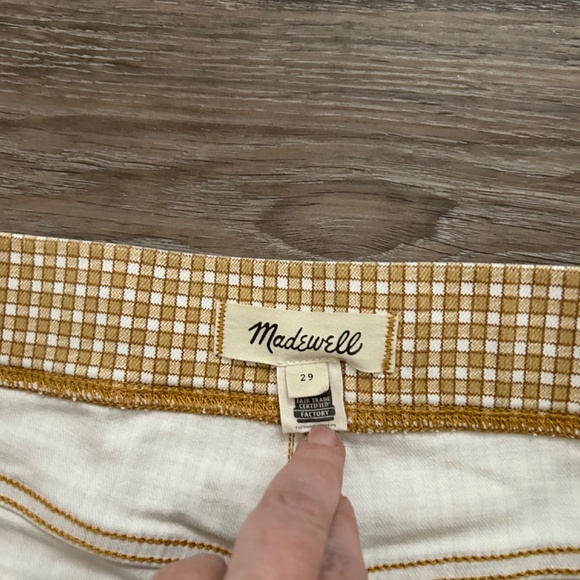 Madewell Pull-On Skinny High Rise Flare Jeans in Mini Check Size 29 - Picture 7 of 7